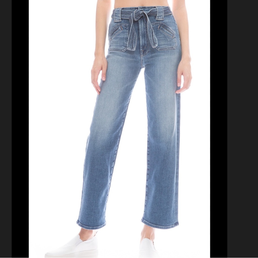 MOTHER The Patch Rambler Wash Hop on Hop Off Jeans